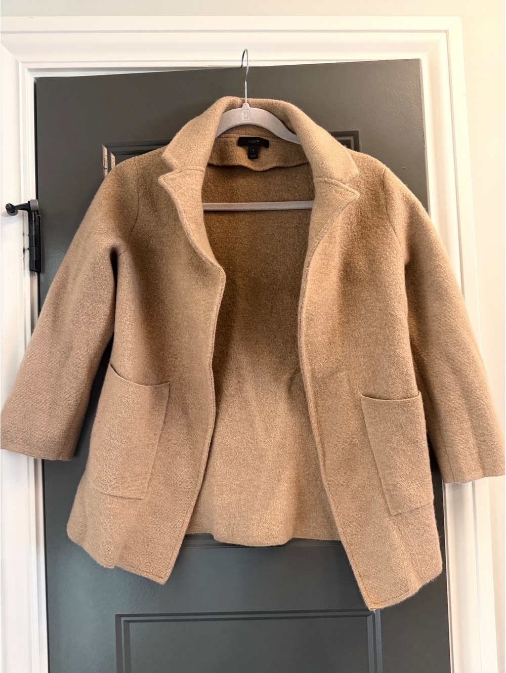 J.Crew Women's Camel Wool Pea cardigan  Size Small